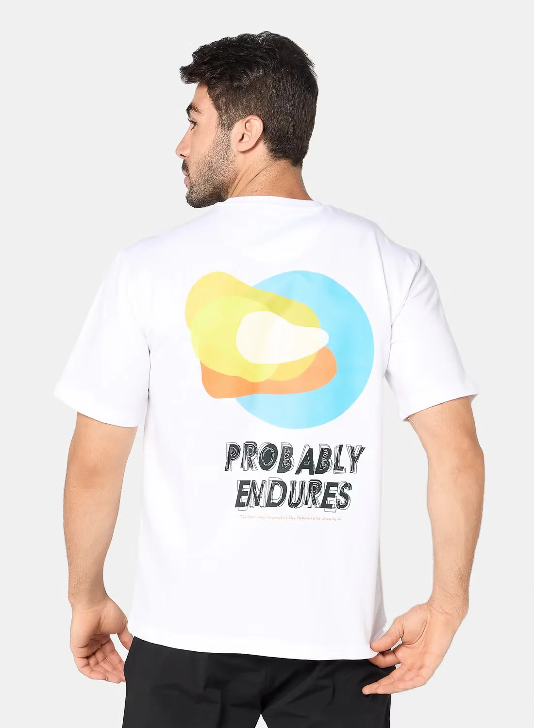 ACTIV GRAPHIC R.NECK T-SHIRT - WHITE - Image 4