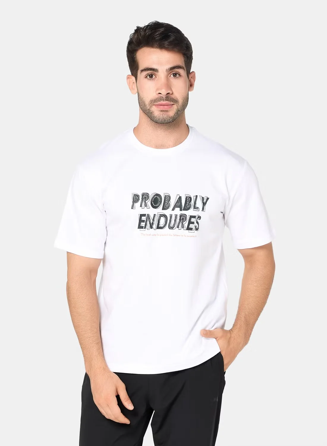 ACTIV GRAPHIC R.NECK T-SHIRT - WHITE - Image 5
