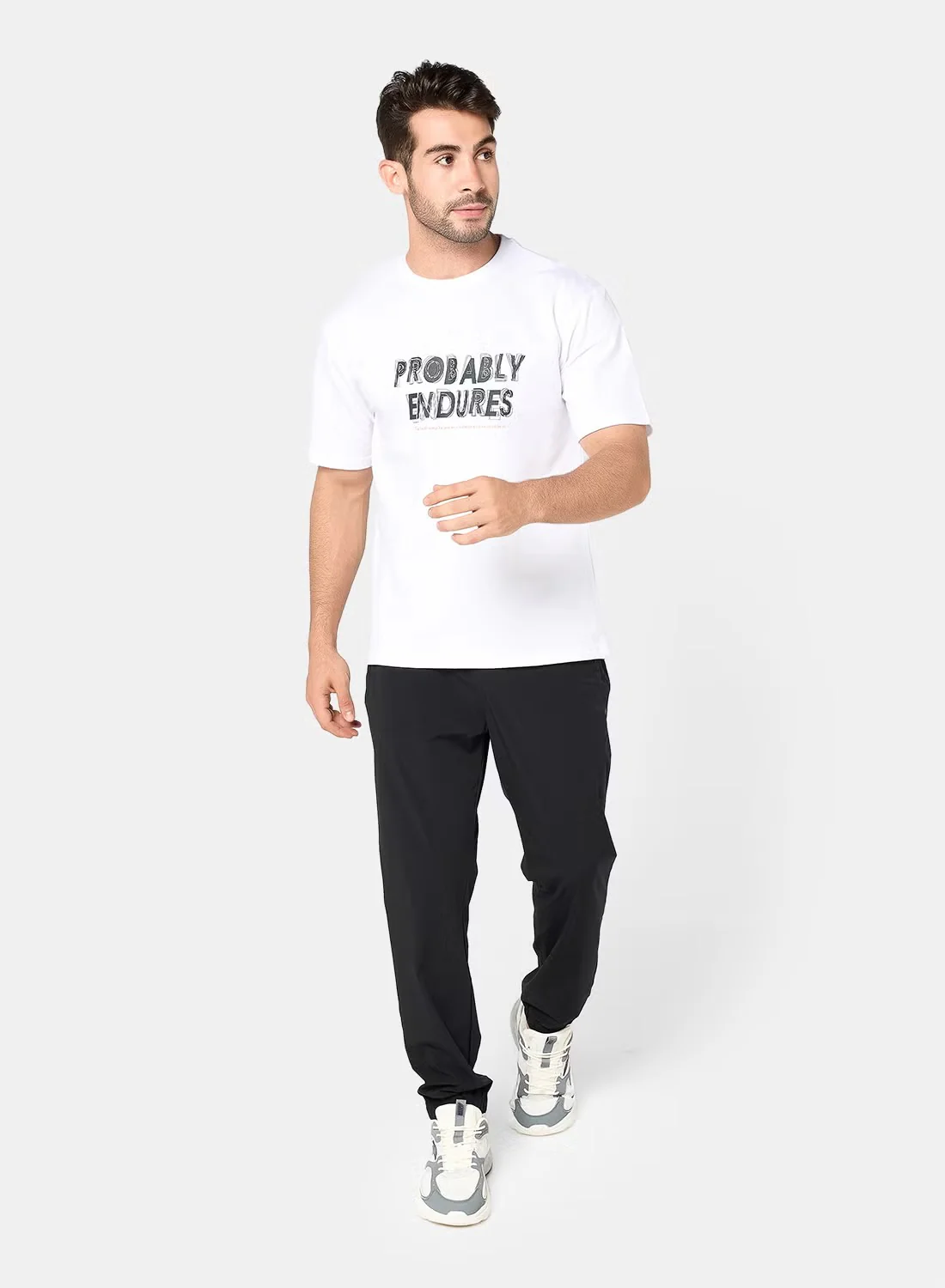 ACTIV GRAPHIC R.NECK T-SHIRT - WHITE - Image 7