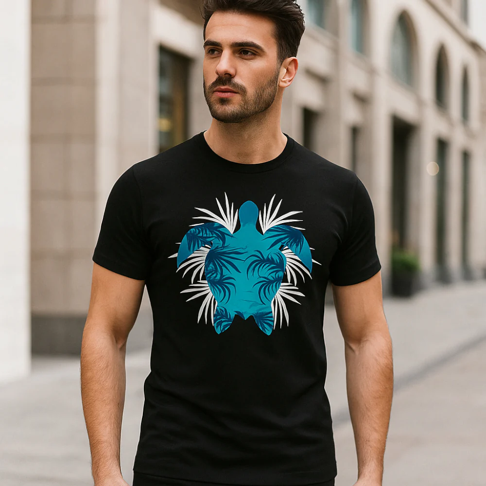 ACTIV HAWAII R.NECK T-SHIRT - BLACK
