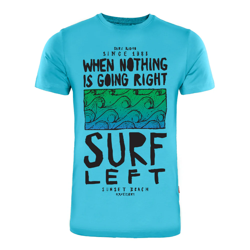 ACTIV HAWAII R.NECK T-SHIRT - TURQUOIS - Image 2
