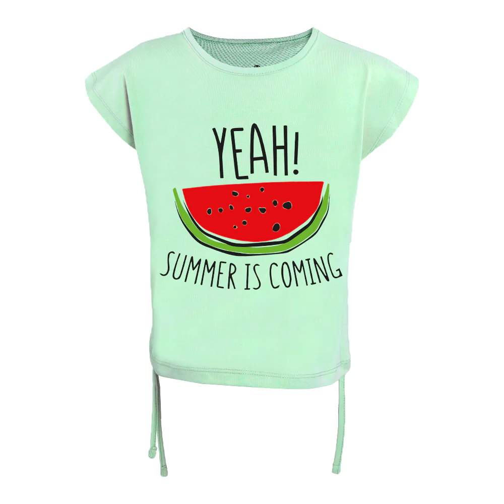 ACTIV GRAPHIC SIDE-TIES T-SHIRT - MINTGREEN