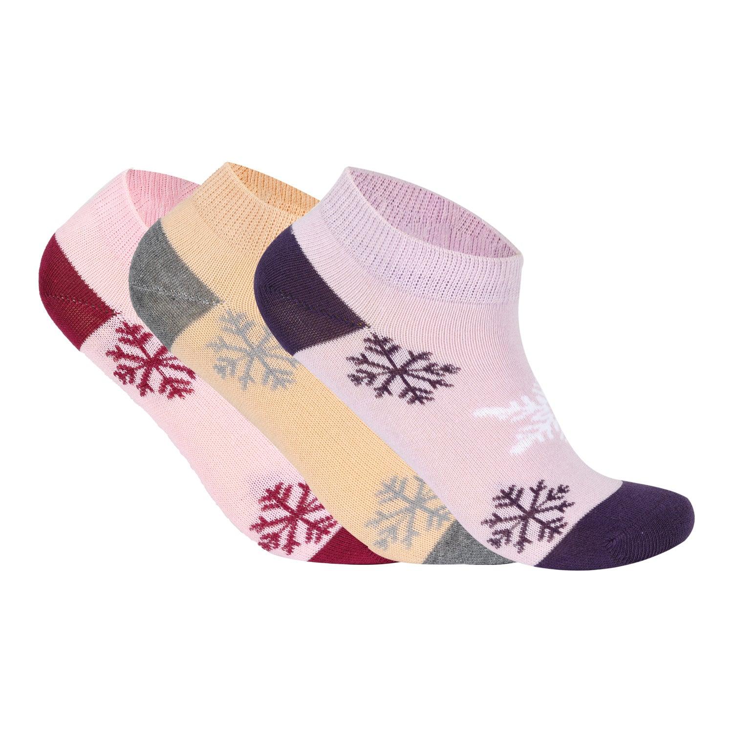 ACTIV KIDS PACK ANKEL SOCKS *3 - pink*l.purple*yellow