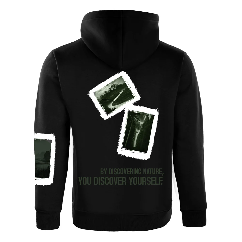 ACTIV GRAPHIC HOODIE SWEATSHIRT - BLACK - Image 3
