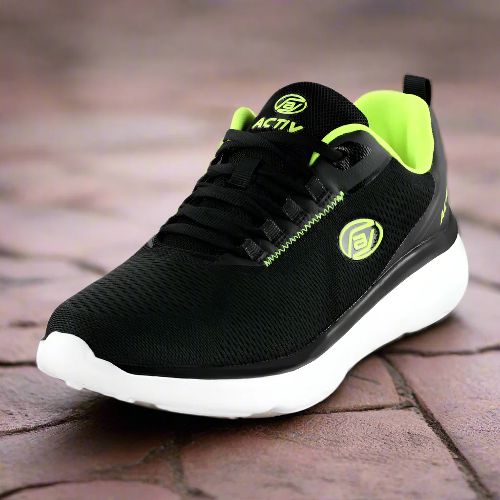 ACTIV RUNNING SHOES- BLACK