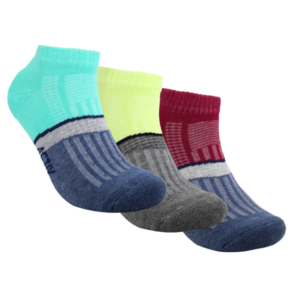 ACTIV MEN ANKLE SOCKS P*3 - Burgundy*Genzary*Lime