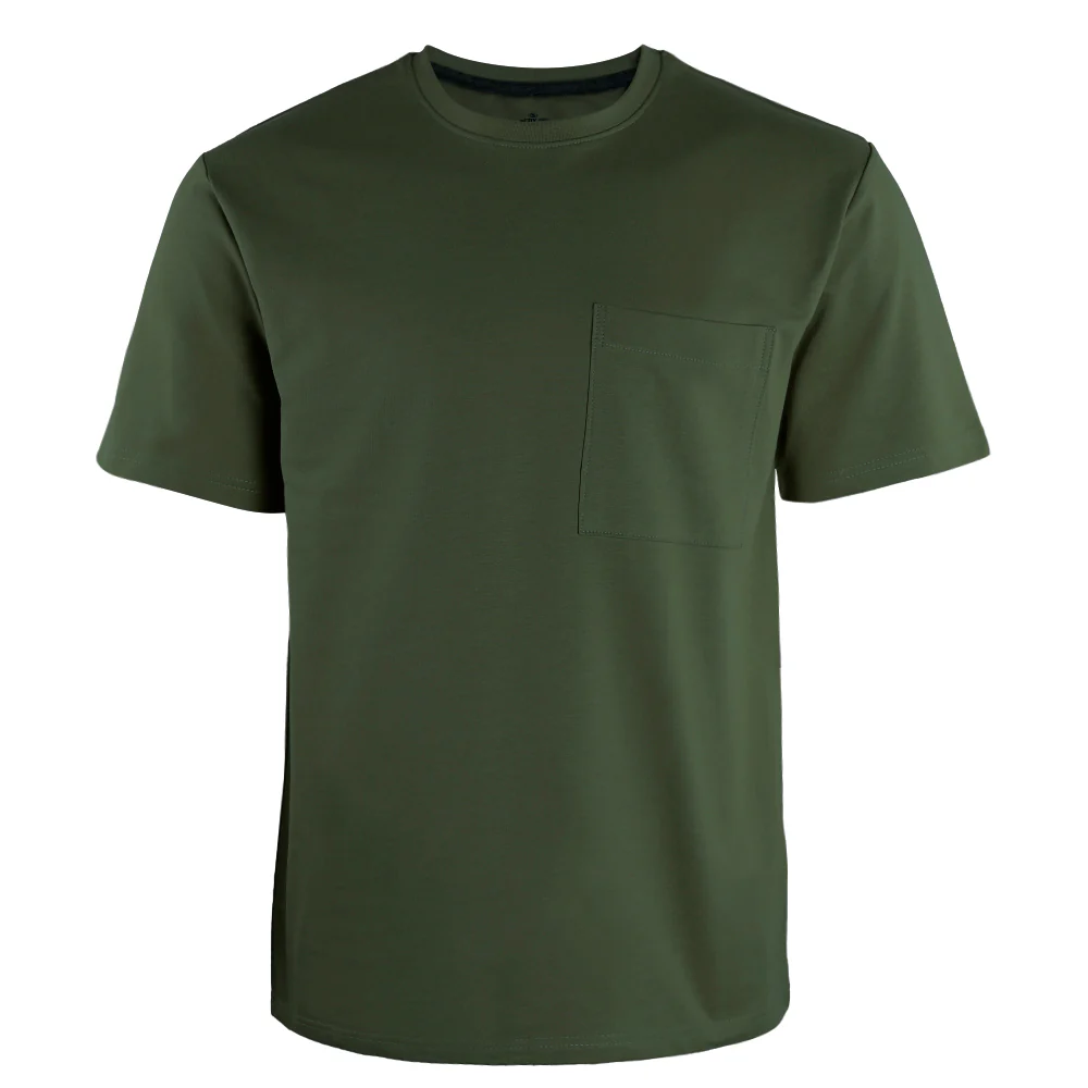 ACTIV POCKET R.NECK T-SHIRT - D.OLIVE