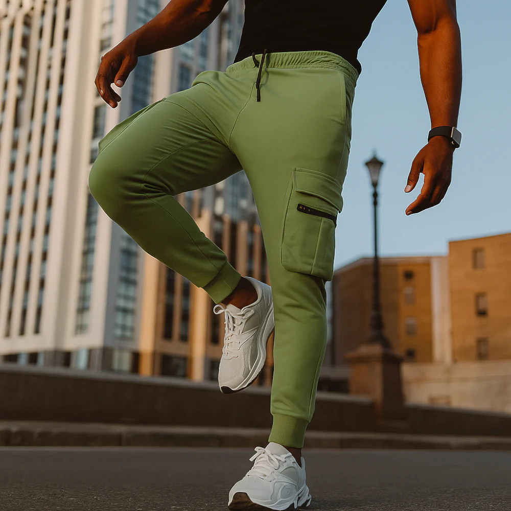 ACTIV POCKET ZIPPER SWEATPANTS - OLIVE