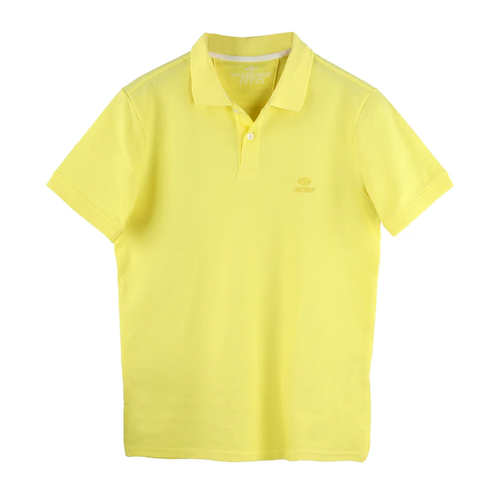 ACTIV PRINT CASUAL POLO - YELLOW