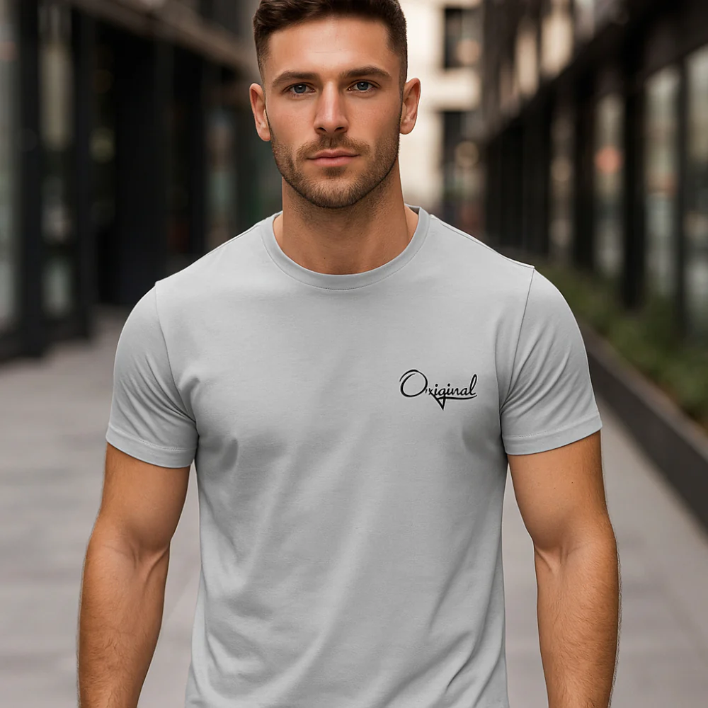 ACTIV PRINT R.NECK T-SHIRT - GREY