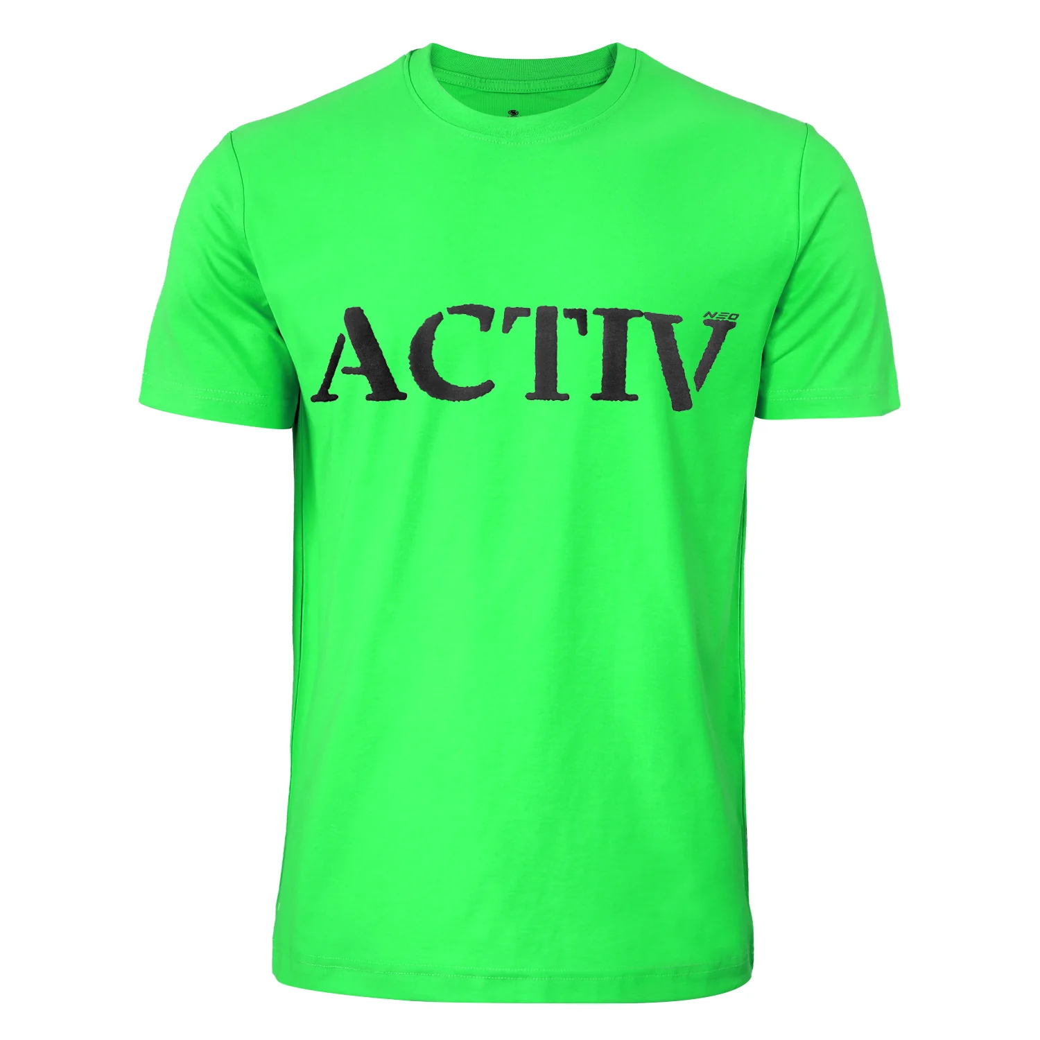 ACTIV PRINT R.NECK T-SHIRT - L.GREEN