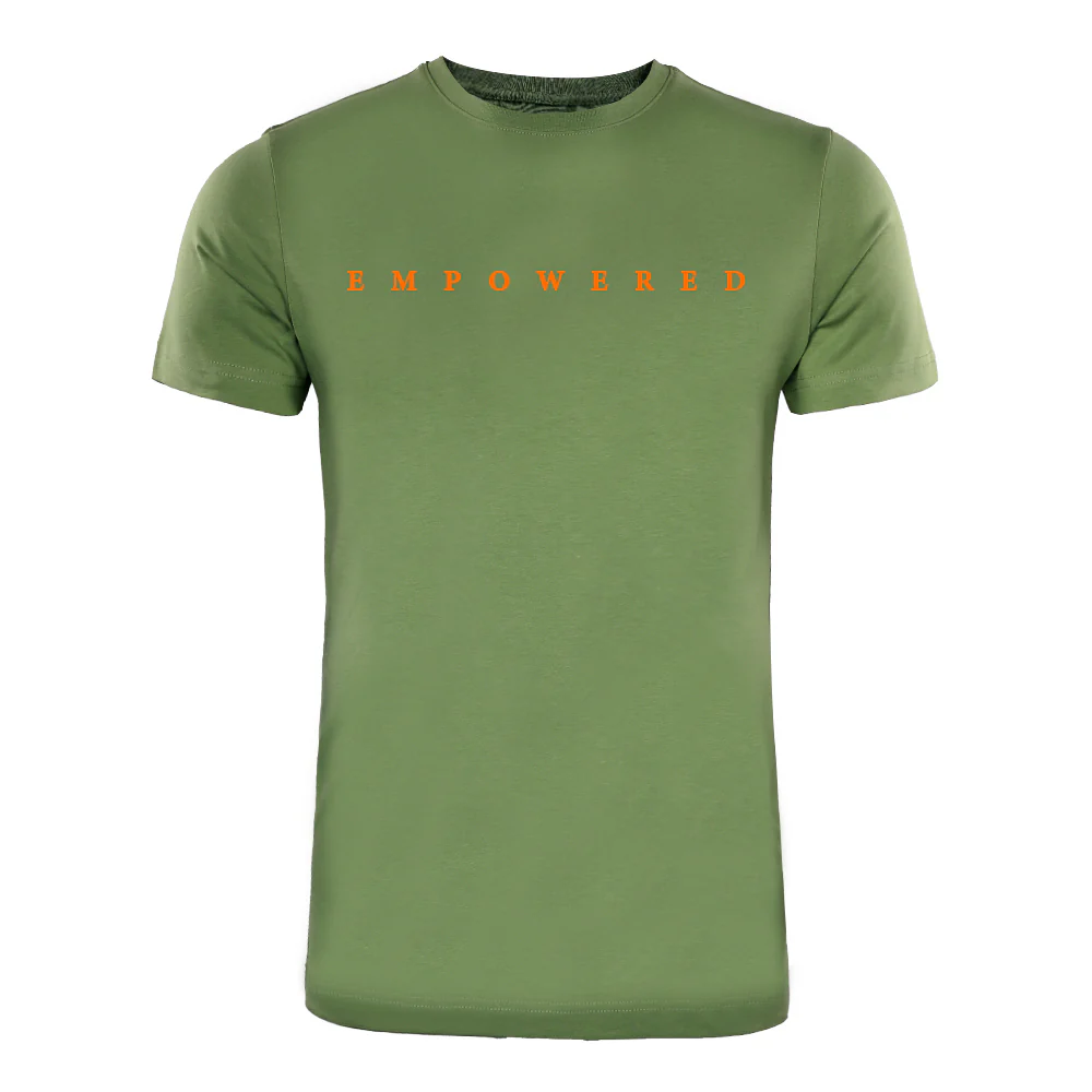 ACTIV PRINT R.NECK T-SHIRT - OLIVE - Image 2