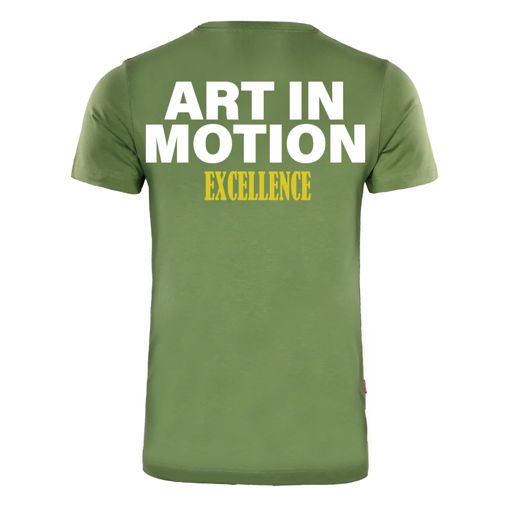 ACTIV PRINT R.NECK T-SHIRT - OLIVE - Image 3