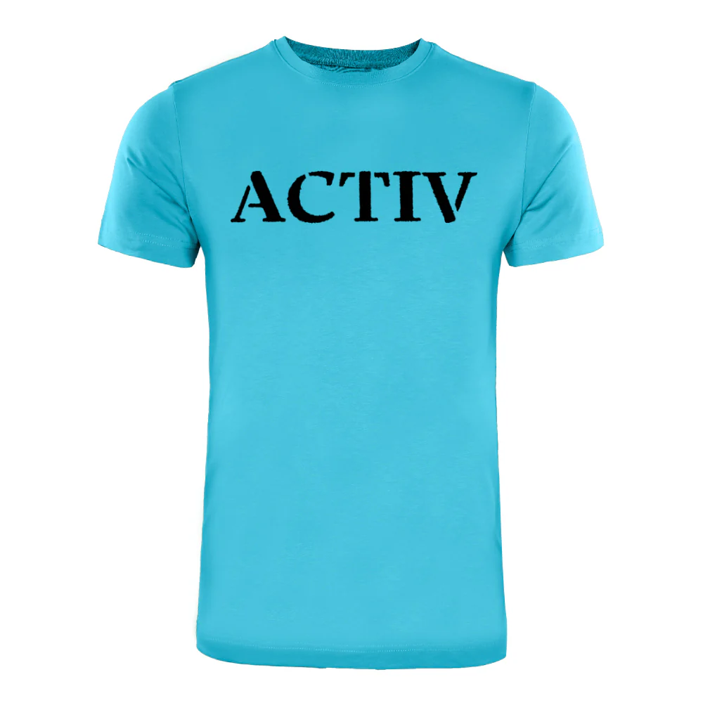 ACTIV PRINT R.NECK T-SHIRT - TURQUOIS - Image 2