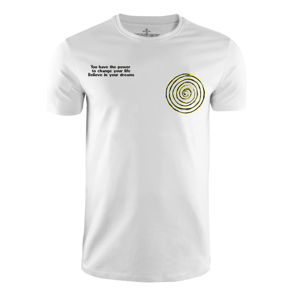 ACTIV PRINT R.NECK T-SHIRT - WHITE
