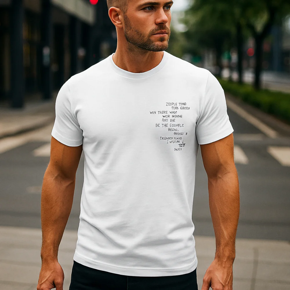 ACTIV PRINT R.NECK T-SHIRT - WHITE