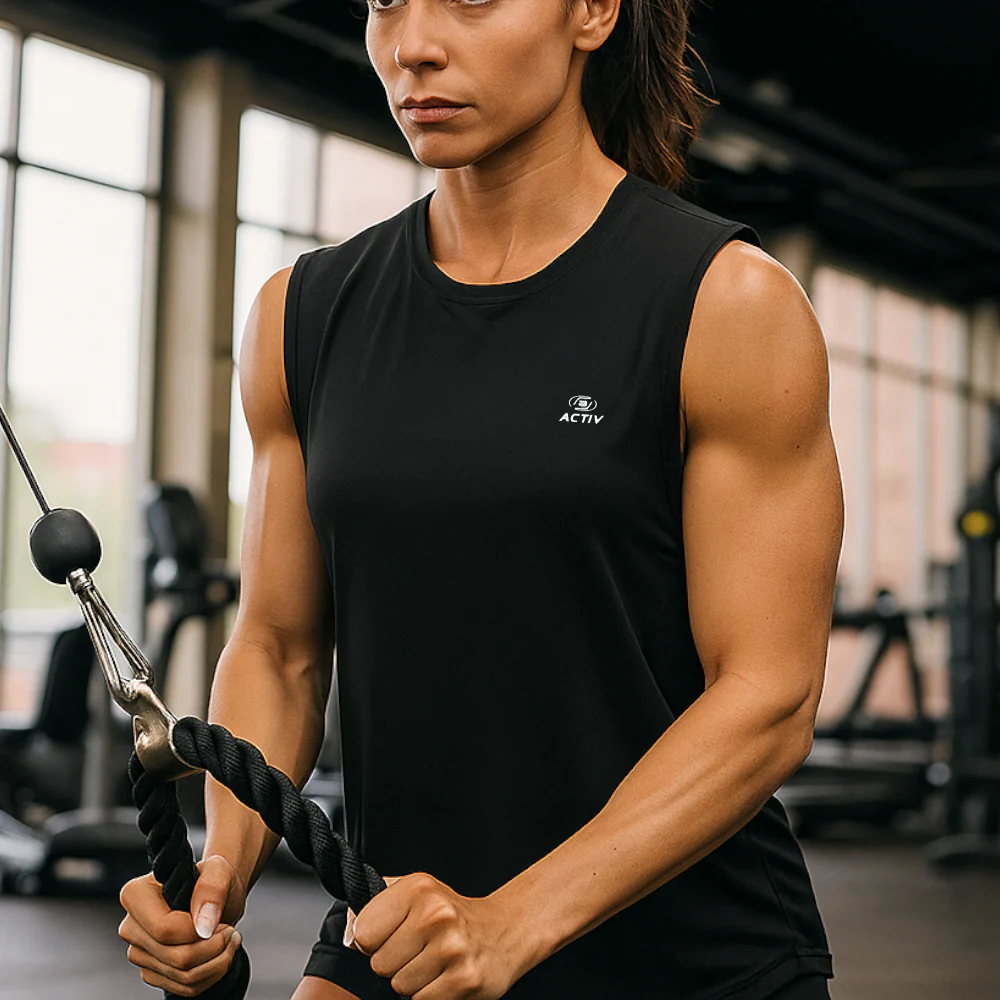 ACTIV PRINT SPORTS TANKTOP - BLACK