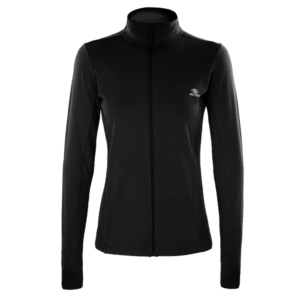 ACTIV PRINT ZIPPER TRACKTOP - BLACK - Image 2