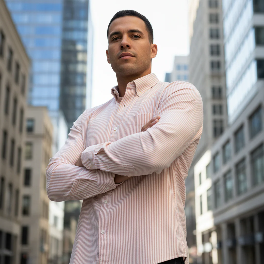 ACTIV STRIPPED L.S SHIRT - ROSE