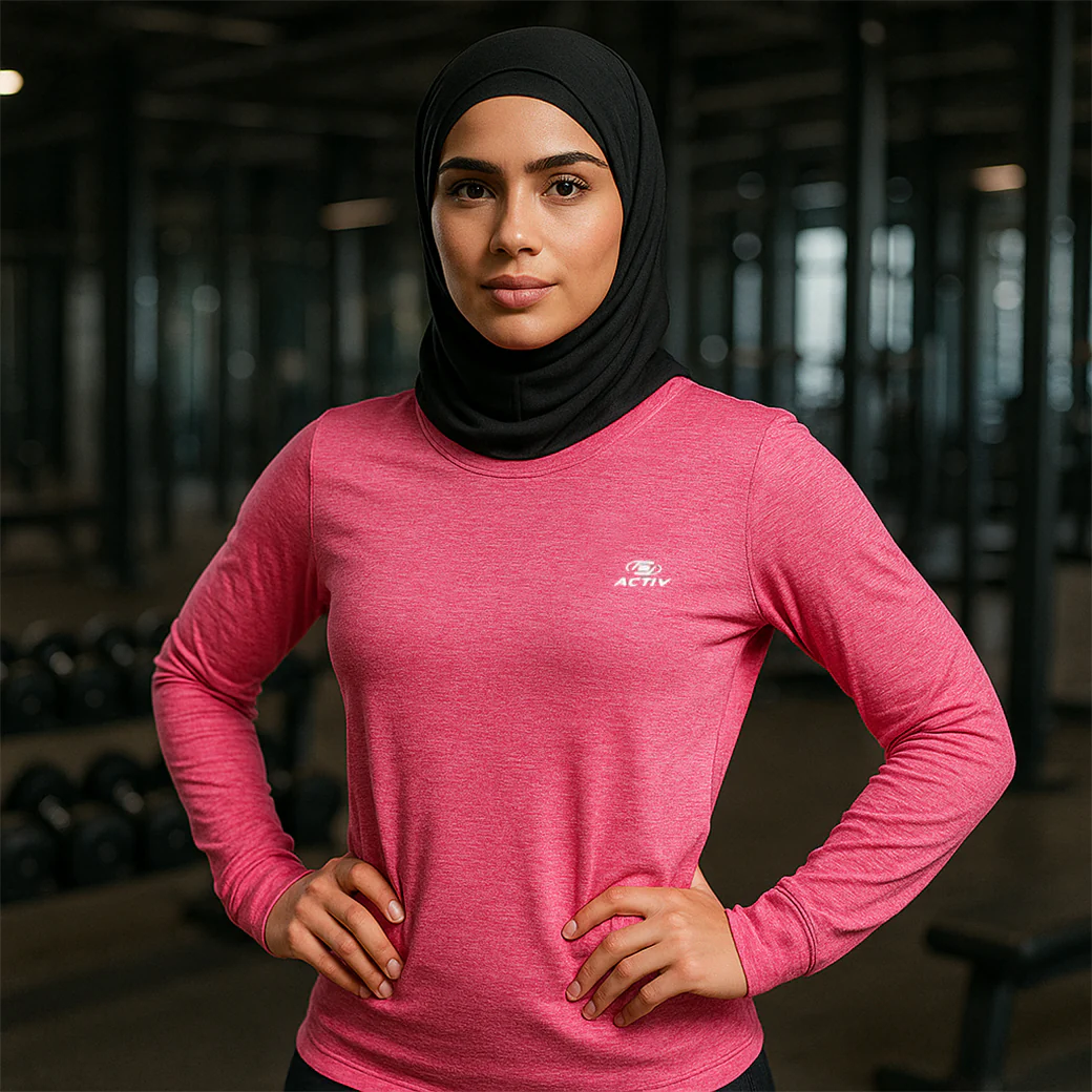 ACTIV BASIC L.S LONG-T-SHIRT - FUCHSIA