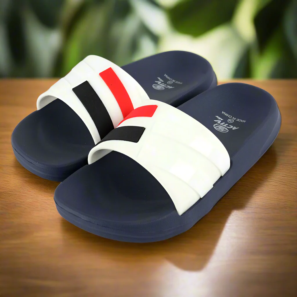 ACTIVNEW KIDS SLIPPER - WHT*NAVY