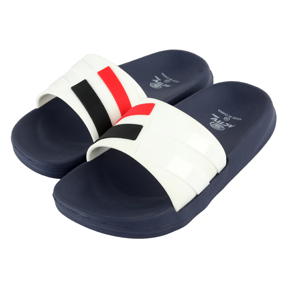 ACTIVNEW KIDS SLIPPER - WHT*NAVY - Image 3