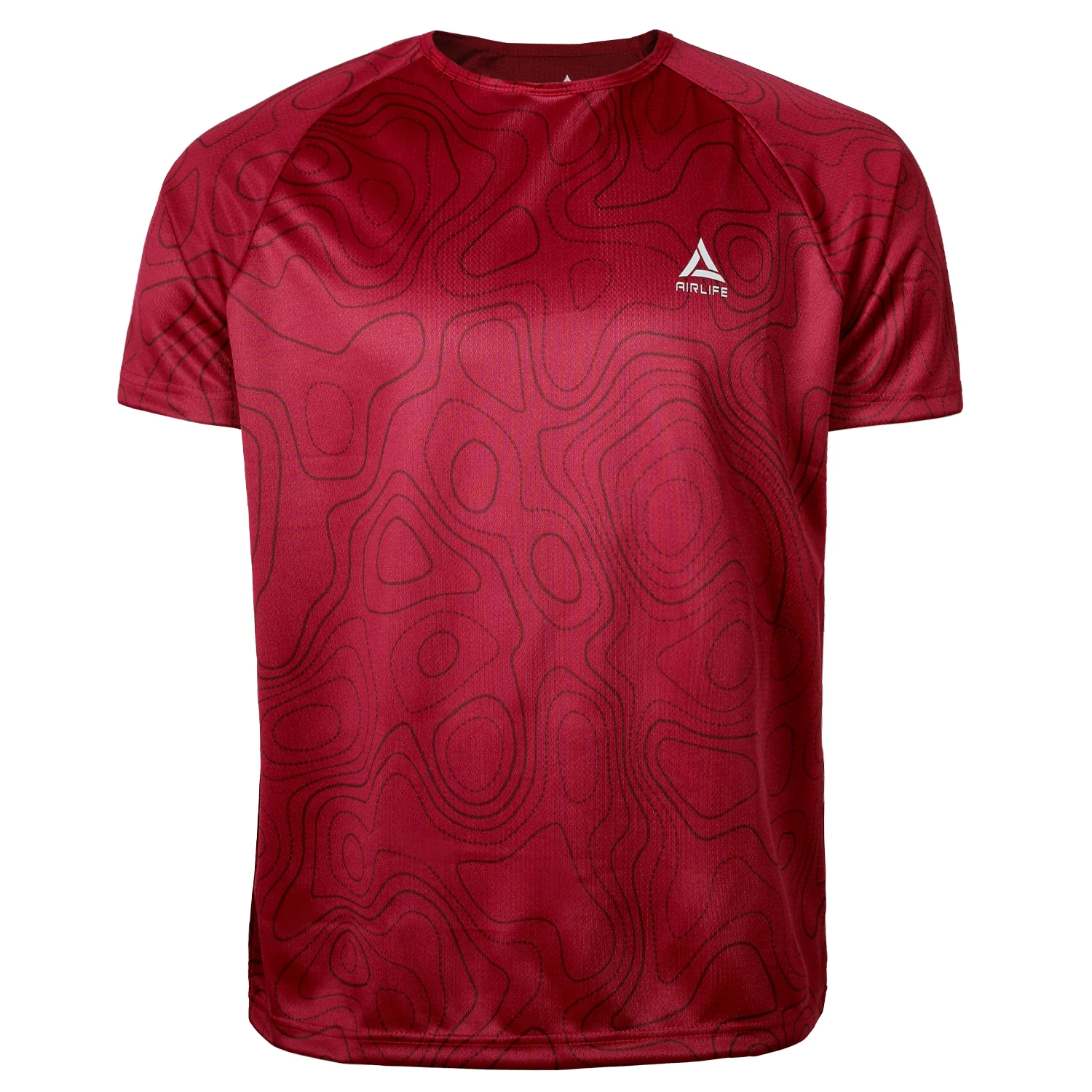 AIRLIFE F.COVER R.NECK T-SHIRT - BURGUNDY
