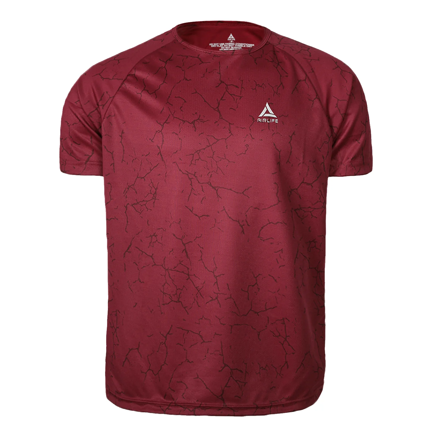 AIRLIFE F.COVER R.NECK T-SHIRT - BURGUNDY