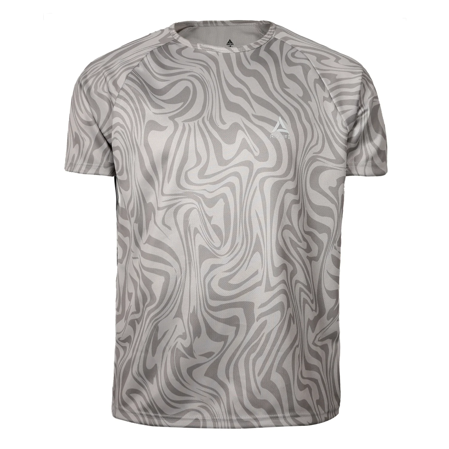 AIRLIFE F.COVER R.NECK T-SHIRT - GREY